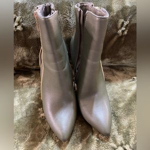 Green and Gold Zipper Booties